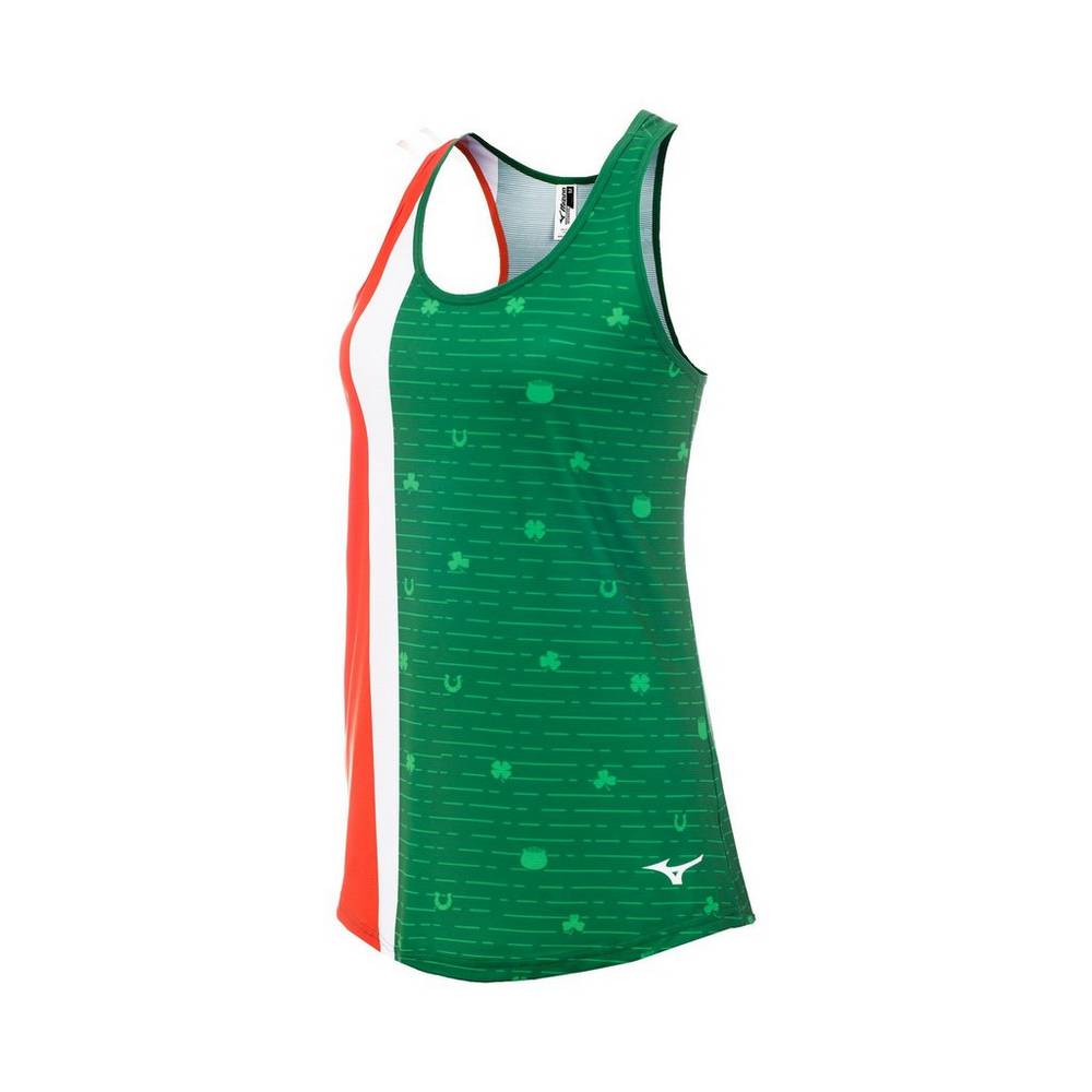 Damske Tank Top Mizuno Printable Zelene Vypredaj JENW29751